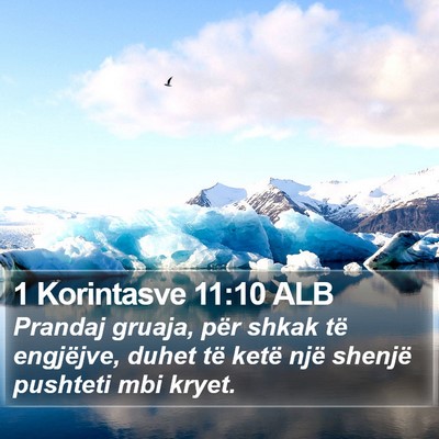 1 Korintasve 11:10 ALB Bible Verse Image