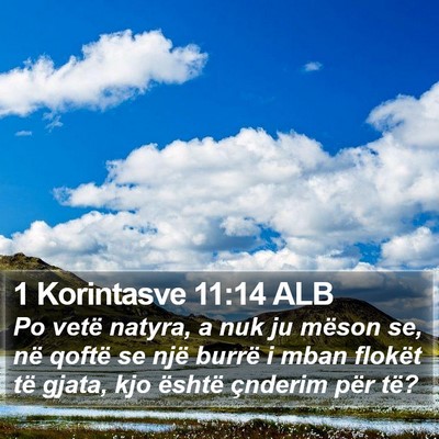 1 Korintasve 11:14 ALB Bible Verse Image