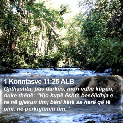 1 Korintasve 11:25 ALB Bible Verse Image