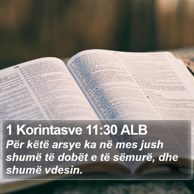 1 Korintasve 11:30 ALB Bible Verse Image
