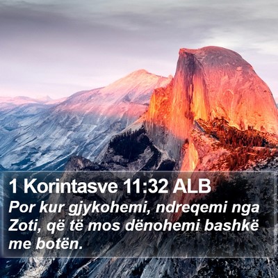 1 Korintasve 11:32 ALB Bible Verse Image