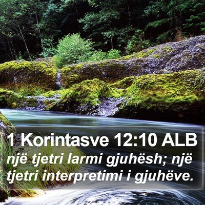 1 Korintasve 12:10 ALB Bible Verse Image