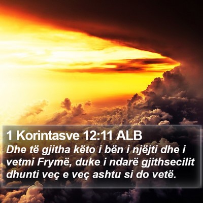 1 Korintasve 12:11 ALB Bible Verse Image