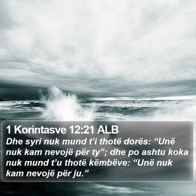 1 Korintasve 12:21 ALB Bible Verse Image