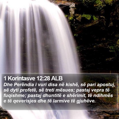 1 Korintasve 12:28 ALB Bible Verse Image