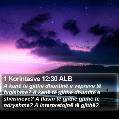 1 Korintasve 12:30 ALB Bible Verse Image