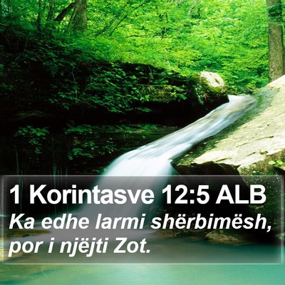1 Korintasve 12:5 ALB Bible Verse Image