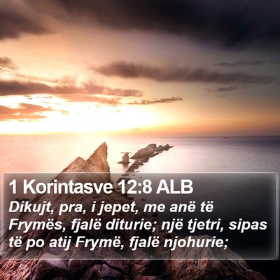 1 Korintasve 12:8 ALB Bible Verse Image