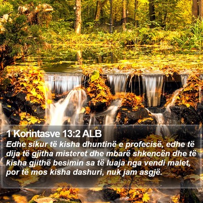 1 Korintasve 13:2 ALB Bible Verse Image