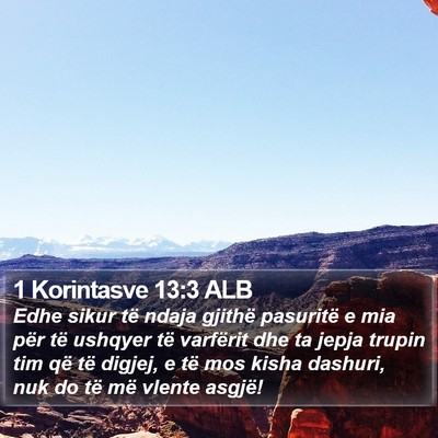 1 Korintasve 13:3 ALB Bible Verse Image