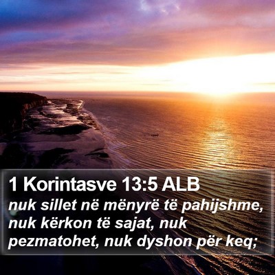 1 Korintasve 13:5 ALB Bible Verse Image