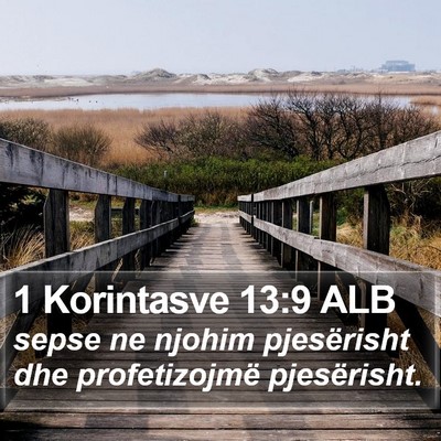 1 Korintasve 13:9 ALB Bible Verse Image
