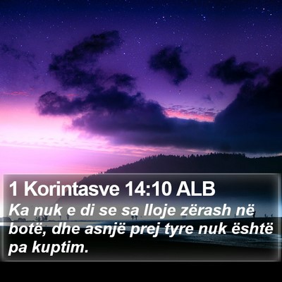 1 Korintasve 14:10 ALB Bible Verse Image