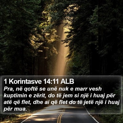 1 Korintasve 14:11 ALB Bible Verse Image