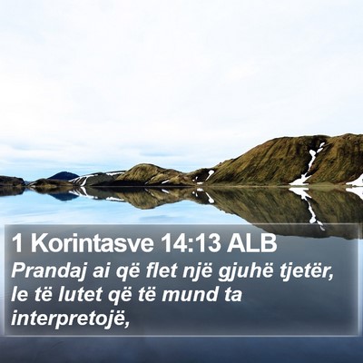 1 Korintasve 14:13 ALB Bible Verse Image