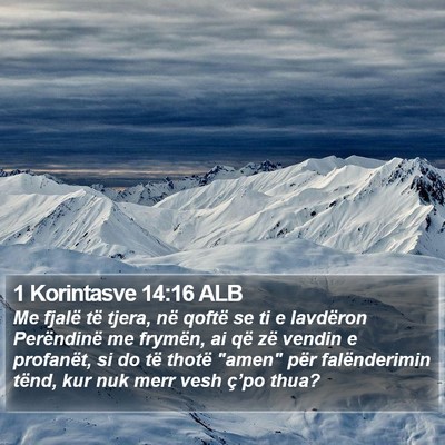 1 Korintasve 14:16 ALB Bible Verse Image