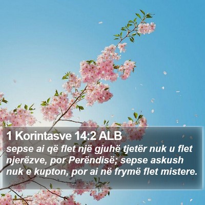 1 Korintasve 14:2 ALB Bible Verse Image