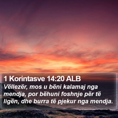 1 Korintasve 14:20 ALB Bible Verse Image