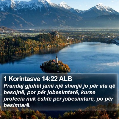 1 Korintasve 14:22 ALB Bible Verse Image