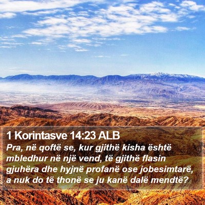 1 Korintasve 14:23 ALB Bible Verse Image