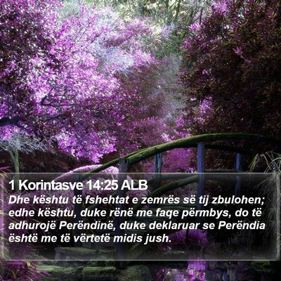 1 Korintasve 14:25 ALB Bible Verse Image