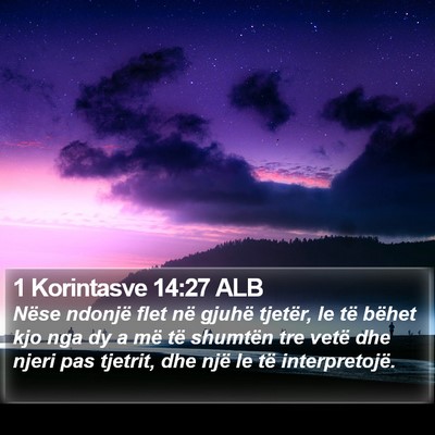 1 Korintasve 14:27 ALB Bible Verse Image