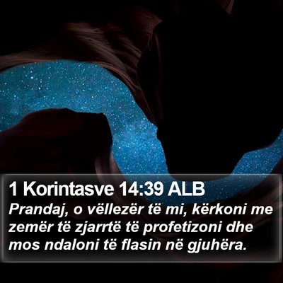 1 Korintasve 14:39 ALB Bible Verse Image