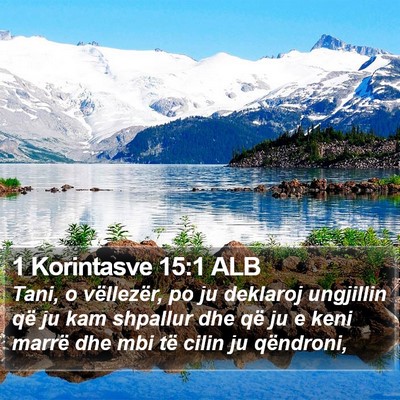 1 Korintasve 15:1 ALB Bible Verse Image