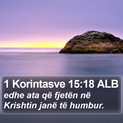 1 Korintasve 15:18 ALB Bible Verse Image