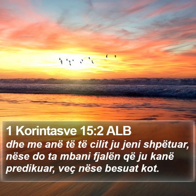 1 Korintasve 15:2 ALB Bible Verse Image