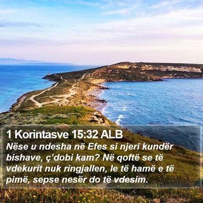 1 Korintasve 15:32 ALB Bible Verse Image