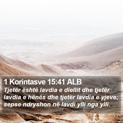 1 Korintasve 15:41 ALB Bible Verse Image