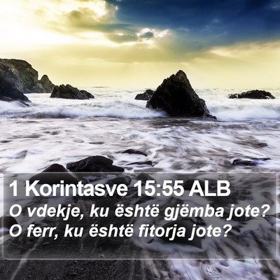 1 Korintasve 15:55 ALB Bible Verse Image