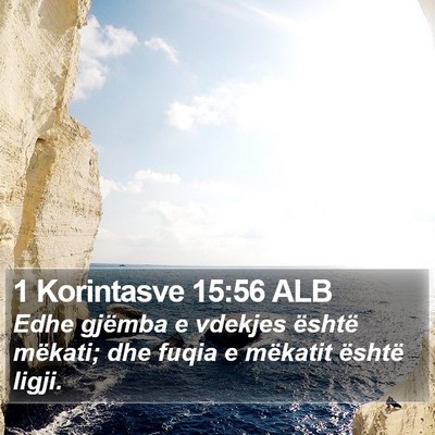1 Korintasve 15:56 ALB Bible Verse Image
