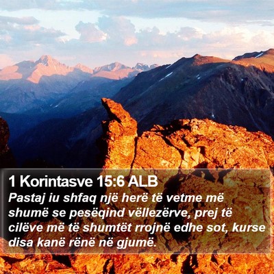 1 Korintasve 15:6 ALB Bible Verse Image