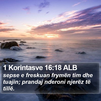 1 Korintasve 16:18 ALB Bible Verse Image