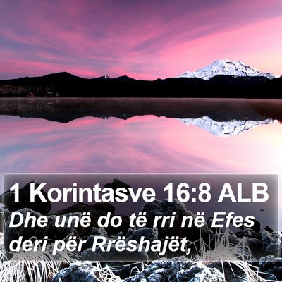 1 Korintasve 16:8 ALB Bible Verse Image