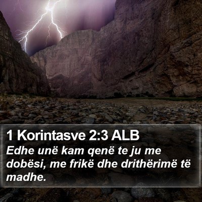 1 Korintasve 2:3 ALB Bible Verse Image
