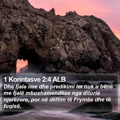 1 Korintasve 2:4 ALB Bible Verse Image
