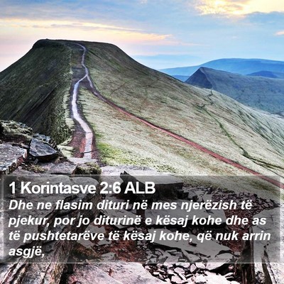 1 Korintasve 2:6 ALB Bible Verse Image