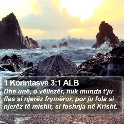 1 Korintasve 3:1 ALB Bible Verse Image