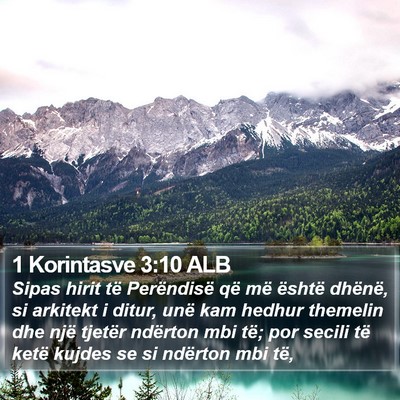1 Korintasve 3:10 ALB Bible Verse Image