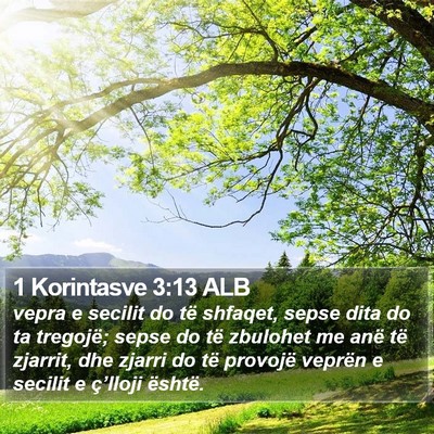 1 Korintasve 3:13 ALB Bible Verse Image