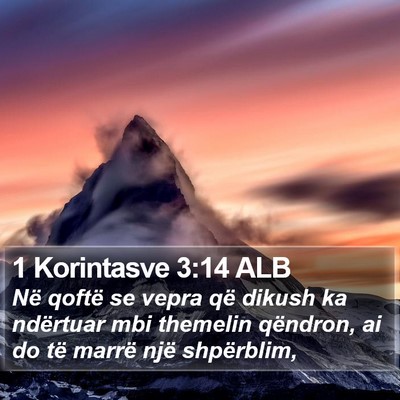 1 Korintasve 3:14 ALB Bible Verse Image