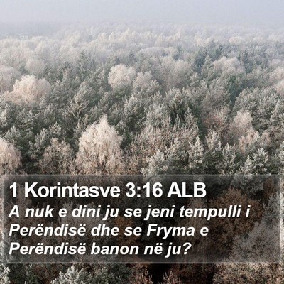 1 Korintasve 3:16 ALB Bible Verse Image