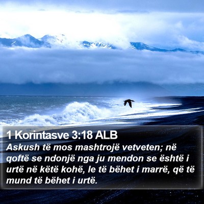 1 Korintasve 3:18 ALB Bible Verse Image