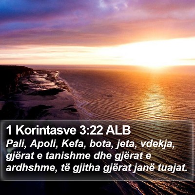 1 Korintasve 3:22 ALB Bible Verse Image