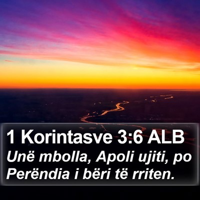 1 Korintasve 3:6 ALB Bible Verse Image