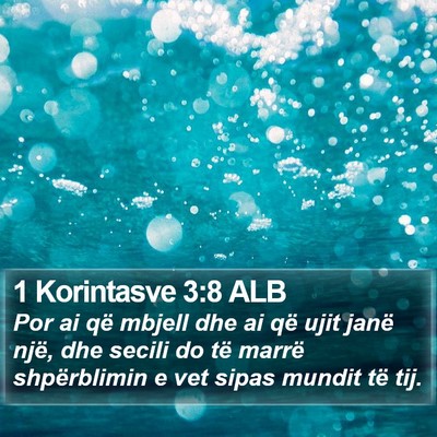 1 Korintasve 3:8 ALB Bible Verse Image