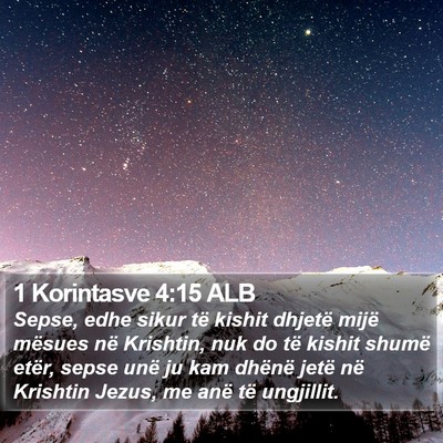 1 Korintasve 4:15 ALB Bible Verse Image